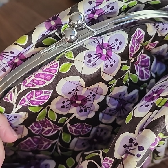 Vera Bradley Purse in Plum Petals - Picture 4 of 8